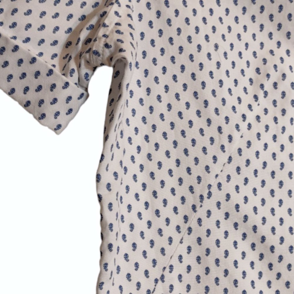AGLINI PRINT DETAIL SHORT SLEEVE SHIRT S SIZE SMALL FIT - Picture 4 of 5